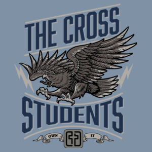 The Cross Students Eagle on Ice Blue - Garment-Dyed Heavyweight T-Shirt Design