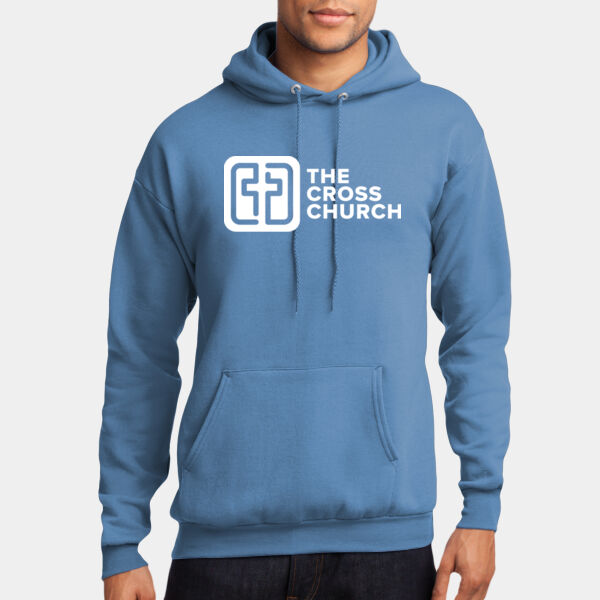 The Cross Church in White - Unisex Pullover Hoodie Thumbnail