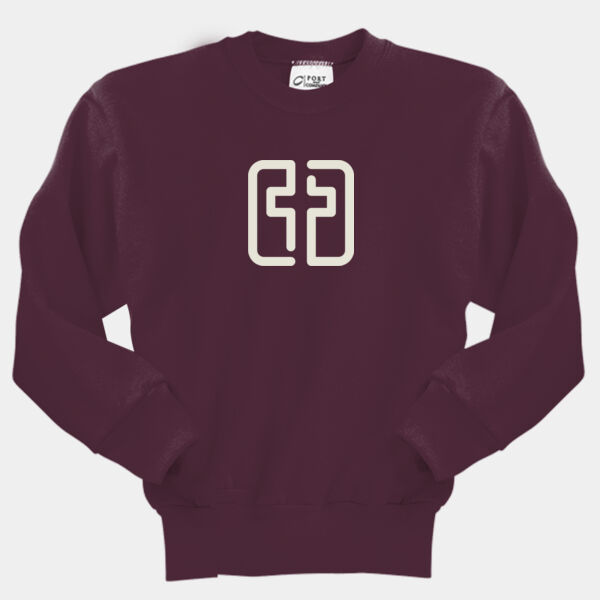 The Cross Church in Corpus Christ Grey - Youth Crewneck Sweatshirt Thumbnail