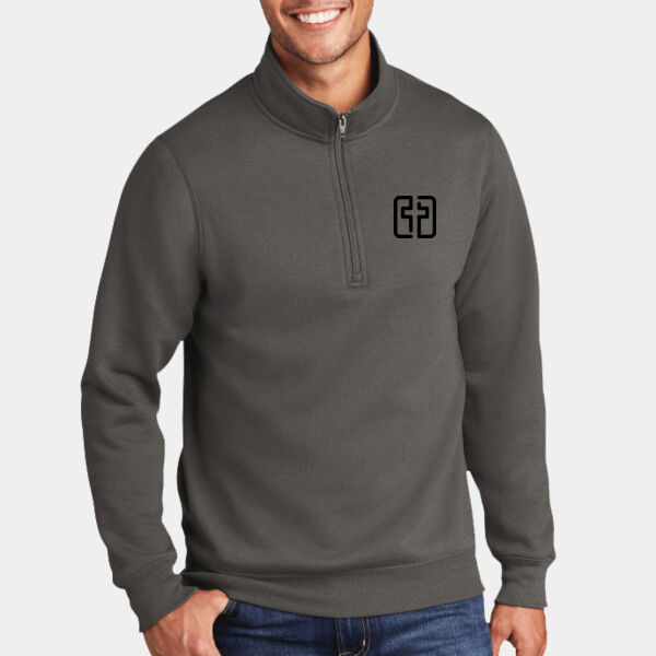 The Cross Church in Black - Unisex 1/4-Zip Sweatshirt Thumbnail