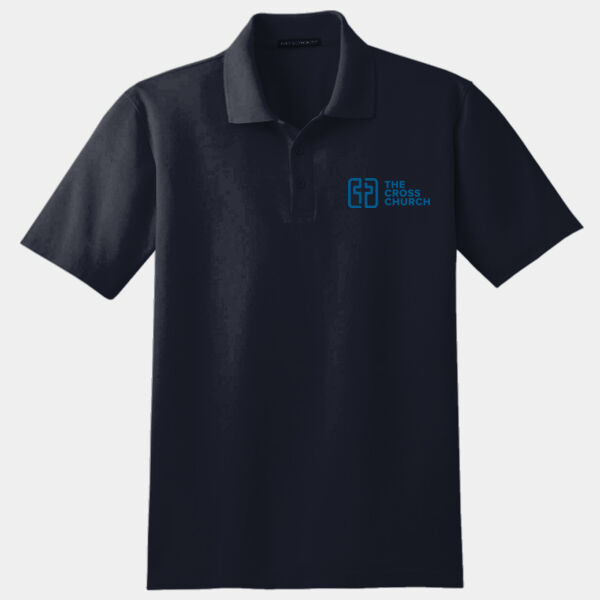 The Cross Church in Origin Blue - Unisex Polo Thumbnail