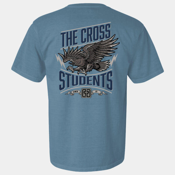The Cross Students Eagle on Ice Blue - Garment-Dyed Heavyweight T-Shirt Thumbnail