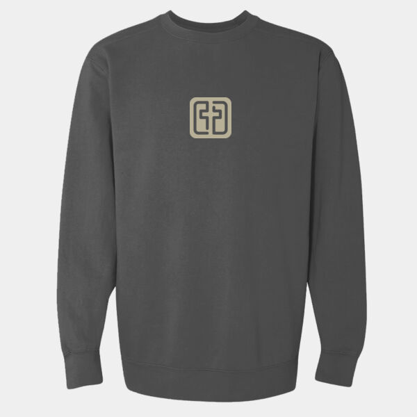 The Cross Icon in Stone - Garment-Dyed Sweatshirt Thumbnail